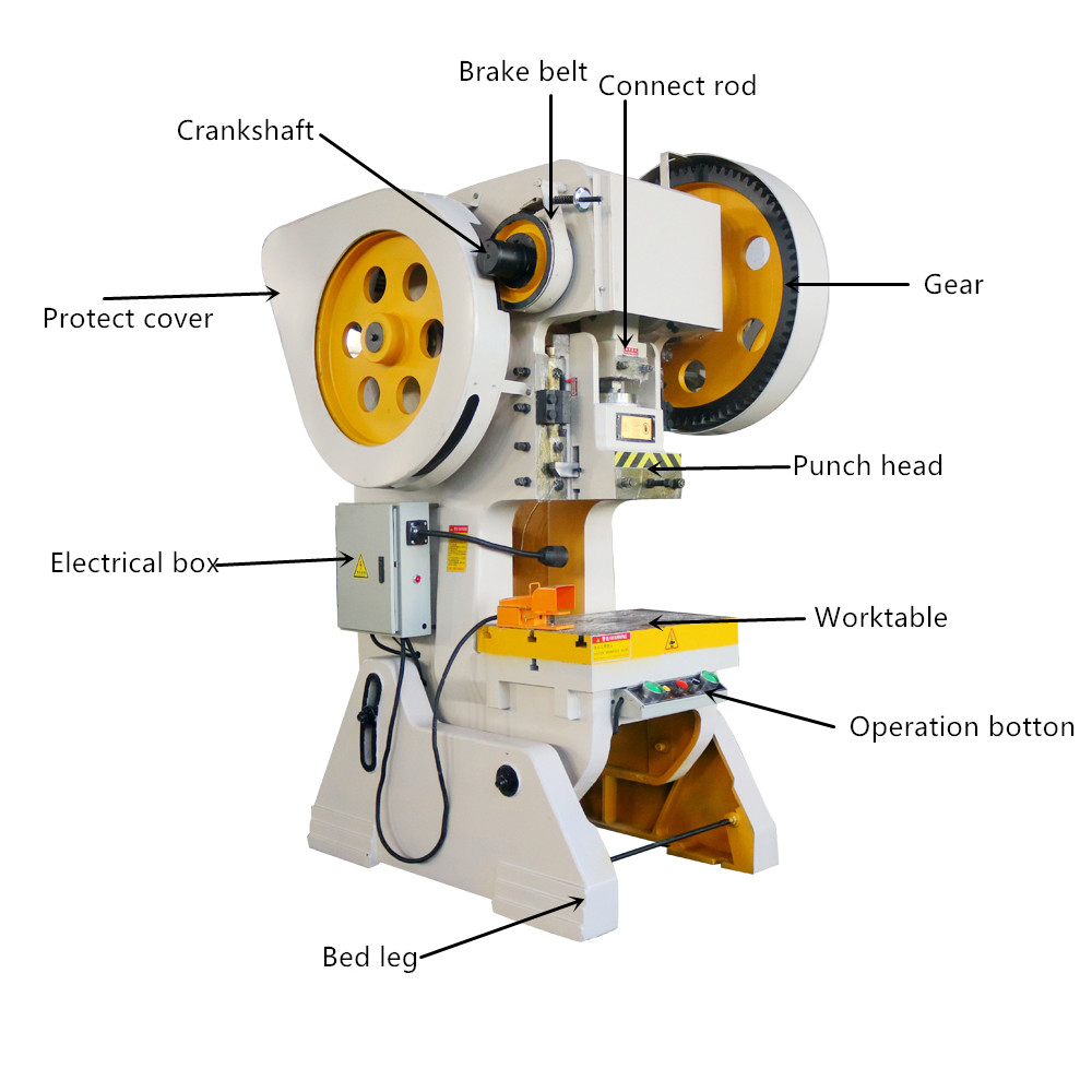 Mehanička Cnc mašina za probijanje gvožđa sa uglom smicanjem sa jednom glavom i dubokom grlom